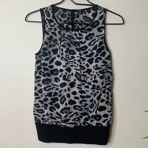 Ann Taylor | Leopard Print Silk & Merino Wool  Lightweight Camisole Top XSP